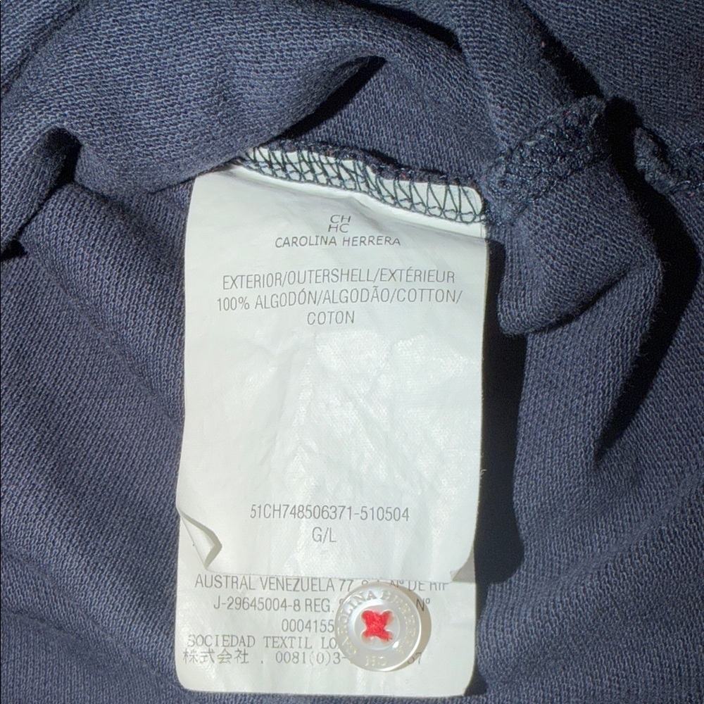 Carolina Herrera Dark Blue and Red Polo Shirt - Picture 4 of 5